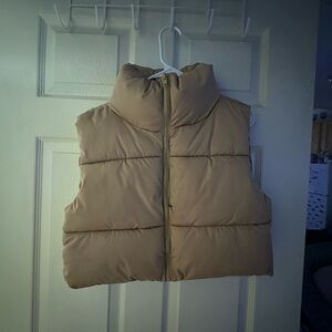 Forever 21 Tan Puffer Vest